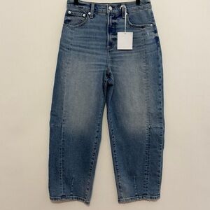 NWT Pistola Women's Eli High Rise Arched Barrel Leg Jean Size 27